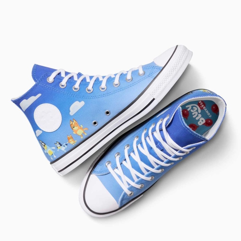 Converse Bluey Chuck Taylor All Star High Blue White size 13 NEW Bingo Chilli